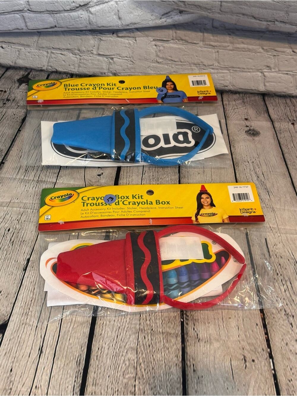 Crayola Red and Blue Crayon Halloween Costume Accessory Kits